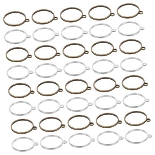 FONDOTIN 60 Stück Teiliges Runde Offene Lünette Anhänger aus Langlebiger Legierung Hohler Rahmen für Harz Schmuck DIY Vielseitig für Halsketten Armbänder und Ohrringe für Kreative FONDOTIN 60 Stück Teiliges Runde Offene Lünette Anhänger aus Langlebiger Legierung Hohler Rahmen für Harz Schmuck DIY Vielseitig für Halsketten Armbänder und Ohrringe für Kreative von FONDOTIN