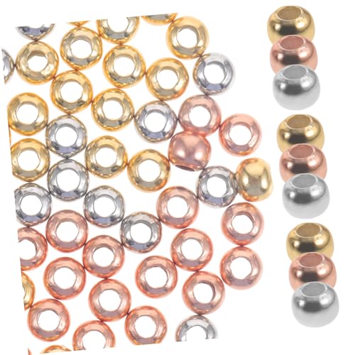 FONDOTIN 60 Stück Teiliges Silber Spacer Perlen Silber Rund Glatt Leicht für DIY Schmuckherstellung Armbänder Halsketten Bastelperlen Zubehör für Schmuckliebhaber FONDOTIN 60 Stück Teiliges Silber Spacer Perlen Silber Rund Glatt Leicht für DIY Schmuckherstellung Armbänder Halsketten Bastelperlen Zubehör für Schmuckliebhaber von FONDOTIN