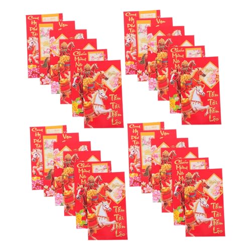 FONDOTIN 60 Stück Vietnamesische Rote Umschläge Pferde Zodiac Glücksgeldbeutel für Chinesisches Frühlingsfest Asiatische Neujahrsfeier Festliche Papierumschläge für Hochzeit und FONDOTIN 60 Stück Vietnamesische Rote Umschläge Pferde Zodiac Glücksgeldbeutel für Chinesisches Frühlingsfest Asiatische Neujahrsfeier Festliche Papierumschläge für Hochzeit und von FONDOTIN