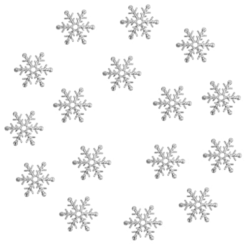 FONDOTIN 600 Stk. Silbernes Schneeflocken Konfetti Party Dekoration Weihnachtsdeko Streudeko Tischdeko Festliches Partyzubehör für Weihnachten und Silvester von FONDOTIN