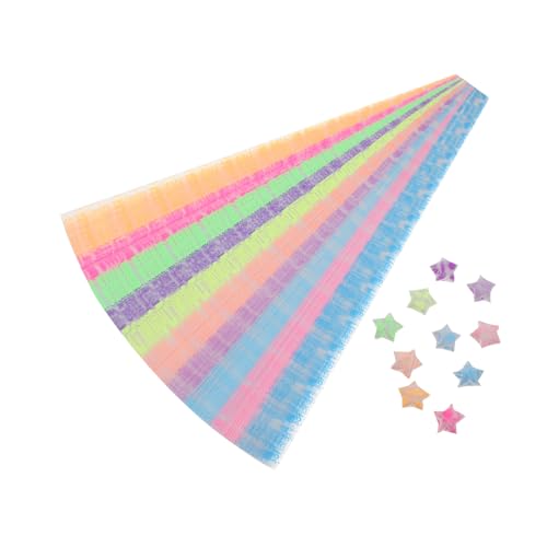 FONDOTIN 630 Stück Luminous Origami Star Strips aus Premium Papier Leuchtende Bastelstreifen für DIY Faltsterne Langlebig Leicht für Kinderhandwerk und Festliche Dekorationen FONDOTIN 630 Stück Luminous Origami Star Strips aus Premium Papier Leuchtende Bastelstreifen für DIY Faltsterne Langlebig Leicht für Kinderhandwerk und Festliche Dekorationen von FONDOTIN