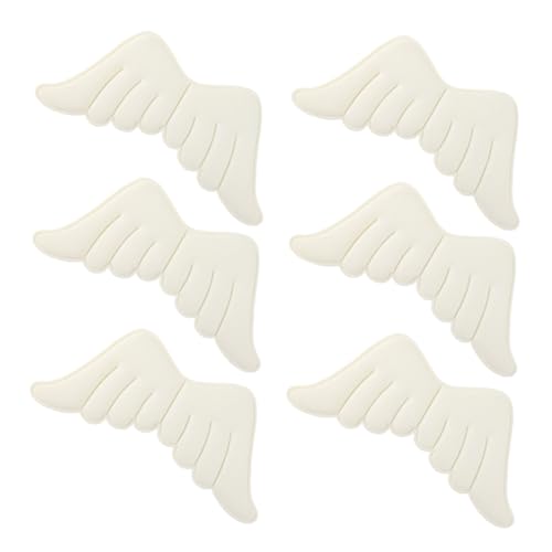 FONDOTIN 6Stücke Engelsflügel Patch Weiße Applikationen für DIY Kleidung Dekorative Engel Patches Hochwertigem für Nähprojekte und Bastelarbeiten von FONDOTIN