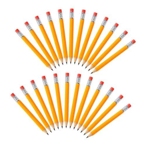 FONDOTIN 72 Stück Teiliges Kurze Holzbleistifte Hb mit Radiergummi Kompakte Kleine Golfbleistifte für Schreiben Zeichnen Schule Büro und Vielseitige Anwendungen Bruchsicher und Leicht von FONDOTIN