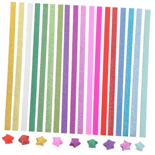 FONDOTIN 720 Blatt Exquisites Origami Papier Glitzer Faltpapier Farben Sternen Papierstreifen Bastelpapier für DIY Kunstprojekte Karten Scrapbooking Basteln FONDOTIN 720 Blatt Exquisites Origami Papier Glitzer Faltpapier Farben Sternen Papierstreifen Bastelpapier für DIY Kunstprojekte Karten Scrapbooking Basteln von FONDOTIN