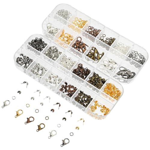 FONDOTIN 782 Stück Teiliges DIY Schmuckset mit Lobster Clips Bastelmaterialien für Armbänder Anhänger und Zubehör Farben für Schmuckherstellung von FONDOTIN