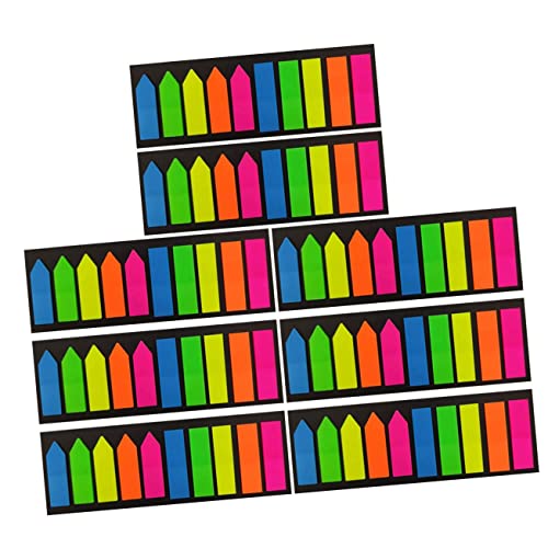FONDOTIN 8 Sätze Bunte Pet Haftnotizen Page Marker mit und Wiederablösbare Farbige Klebezettel für Schule Büro und Zuhause von FONDOTIN