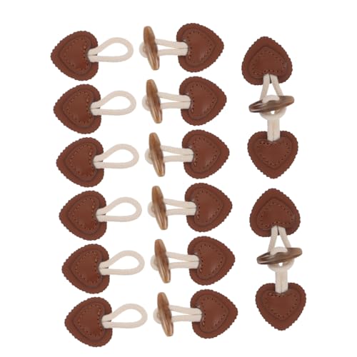 FONDOTIN 8 Stück Kleine Braune Knebelverschlüsse Handgefertigte Horn optik Knöpfe für Jacken Mäntel und Kindermode Vielseitige Ersatz DIY accessoires Kompakt und Elegant von FONDOTIN