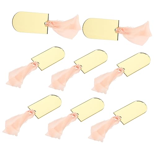 FONDOTIN 8 Stück Sitzplatz-tags Für Hochzeiten Ort Hochzeitsdekorationen Reservierte Sitzschilder Hochzeitszeichen Weg Band Reservierte Schilder Zahl Steht Sitzplätze Rezeption Golden Acryl von FONDOTIN