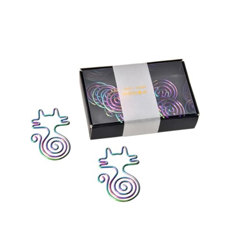 FONDOTIN 8 Stück Teiliges Bunter Metall katzen papierklammern mit Plating design Kreative Notizhalter und Lesezeichen Niedliche Büroklammern für Büro Schule und Geschenke von FONDOTIN