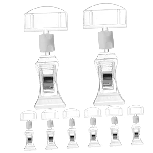 FONDOTIN 8 Stück Teiliges Drehbare Transparente Preisschildhalter Clips aus Multifunktionale Werbe und Preisschildständer für Einzelhandel Supermarkt Regale und Warenpräsentation FONDOTIN 8 Stück Teiliges Drehbare Transparente Preisschildhalter Clips aus Multifunktionale Werbe und Preisschildständer für Einzelhandel Supermarkt Regale und Warenpräsentation von FONDOTIN