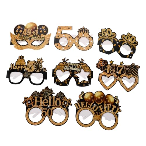 FONDOTIN 8 Stück Teiliges Happy Birthday Brillen aus Stabilem Papier Lustige Geburtstags-partybrillen als Foto-requisiten Leichte und Bequeme Eyewear für Unvergessliche Feierlichkeiten FONDOTIN 8 Stück Teiliges Happy Birthday Brillen aus Stabilem Papier Lustige Geburtstags-partybrillen als Foto-requisiten Leichte und Bequeme Eyewear für Unvergessliche Feierlichkeiten von FONDOTIN