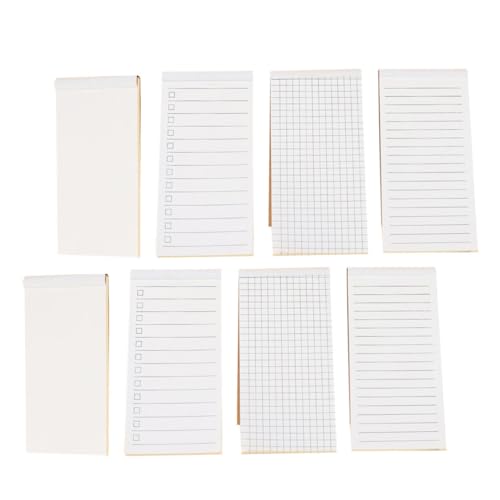 FONDOTIN 8 Stück Teiliges Memo Notizblock aus Hochwertigem Papier Tearable Notizhefte mit Raster To do Blankoseiten Praktische Schreibwaren für Büro und Zuhause Handlich und Vielseitig von FONDOTIN