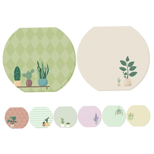 FONDOTIN 8 Stück Teiliges Pflanzenmuster Haftnotiz Selbstklebende Notizblöcke mit Lustigem Design Platzsparend und Vielseitig Haftend Praktische Schreibtischaccessoires für Frauen Mädchen von FONDOTIN