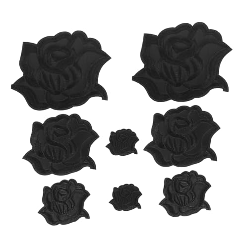 FONDOTIN 8 Stück Teiliges Schwarze Rosen Applikationen zum Aufbügeln Bestickte Kleidungs-patches in Verschiedenen Dekorative Aufnäher für Jacken Hüte Rucksäcke und Diy-verzierung FONDOTIN 8 Stück Teiliges Schwarze Rosen Applikationen zum Aufbügeln Bestickte Kleidungs-patches in Verschiedenen Dekorative Aufnäher für Jacken Hüte Rucksäcke und Diy-verzierung von FONDOTIN