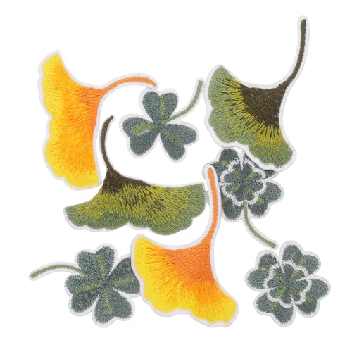 FONDOTIN 8 Stück Teiliges Set Selbstklebende Ginkgo Stoffpatches mit Farbverlauf Langlebige Aufnäher für Kleidung Taschen Schuhe Dekorative Vierblättrige Kleeblatt Motive zum Reparieren und FONDOTIN 8 Stück Teiliges Set Selbstklebende Ginkgo Stoffpatches mit Farbverlauf Langlebige Aufnäher für Kleidung Taschen Schuhe Dekorative Vierblättrige Kleeblatt Motive zum Reparieren und von FONDOTIN