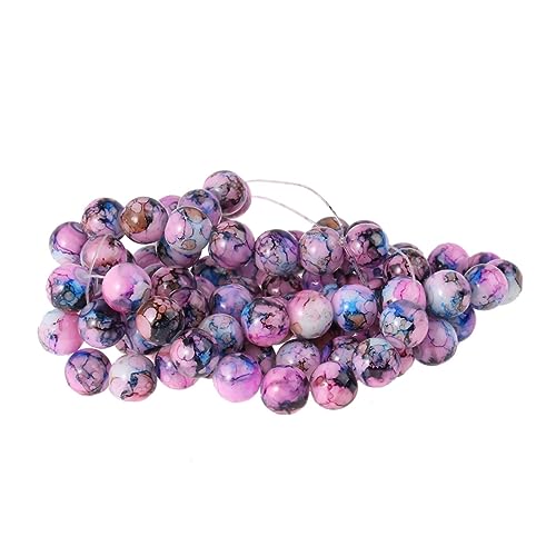 FONDOTIN 80Stücke Glasperlen Farben Rissige Beads Für Armbänder Und Halsketten Schmuckzubehör Für DIY Projekte Vielseitige Bastelperlen Für Designs FONDOTIN 80Stücke Glasperlen Farben Rissige Beads Für Armbänder Und Halsketten Schmuckzubehör Für DIY Projekte Vielseitige Bastelperlen Für Designs von FONDOTIN