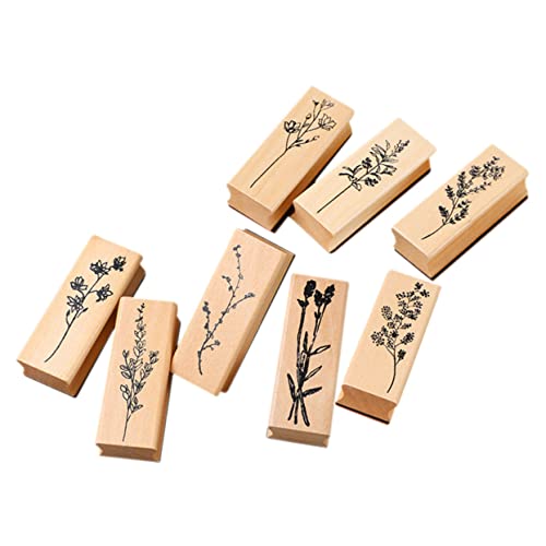 FONDOTIN 8Stücke Holzstempel Handgefertigte DIY Briefmarken für Tagebücher Scrapbooking und Projekte Pflanzenmuster für Dekoration FONDOTIN 8Stücke Holzstempel Handgefertigte DIY Briefmarken für Tagebücher Scrapbooking und Projekte Pflanzenmuster für Dekoration von FONDOTIN