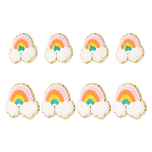 FONDOTIN 8Stücke Teiliges Bunter Stickapplikationen DIY Bestickte Aufnäher für Kleidung Taschen und Mehr Hochwertige Bügel und Nähzubehörteile Design von FONDOTIN