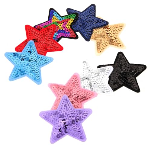 FONDOTIN 9 Stück Selbstklebende Stern Patches Teiliges mit Pailletten Dekorative Bügelflicken für Kleidung Rucksäcke Jacken Jeans Einfache Anbringung Strapazierfähige Applikationen zum FONDOTIN 9 Stück Selbstklebende Stern Patches Teiliges mit Pailletten Dekorative Bügelflicken für Kleidung Rucksäcke Jacken Jeans Einfache Anbringung Strapazierfähige Applikationen zum von FONDOTIN