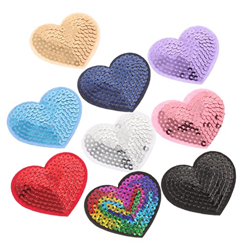 FONDOTIN 9 Stück Teiliges Pailletten Herz Patches Selbstklebend Vielseitige Applikationen zum Aufnähen für Kleidung Rucksäcke Hüte Jeans Jacken Leicht und Einfach zu Verarbeiten FONDOTIN 9 Stück Teiliges Pailletten Herz Patches Selbstklebend Vielseitige Applikationen zum Aufnähen für Kleidung Rucksäcke Hüte Jeans Jacken Leicht und Einfach zu Verarbeiten von FONDOTIN