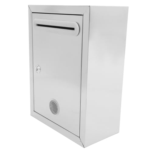 FONDOTIN Abschließbare Edelstahl Wand spendenbox mit Schlüsselschloss Sichere Vorschlags Kummerkasten Einfache Befestigung Vielseitige Nutzung als Briefkasten Robuste Metall von FONDOTIN