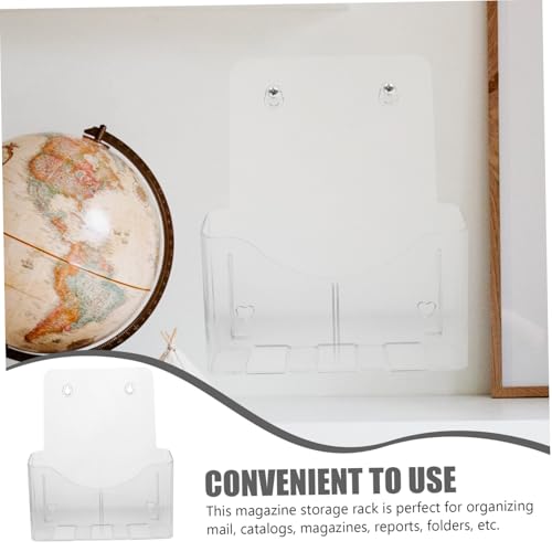 FONDOTIN Acryl Dokumentenhalter Wandmontage Transparent Einfache Aufbewahrung Büro Magazinhalter Flexibler Organizer für Kleine Kartenhalter FONDOTIN Acryl Dokumentenhalter Wandmontage Transparent Einfache Aufbewahrung Büro Magazinhalter Flexibler Organizer für Kleine Kartenhalter von FONDOTIN
