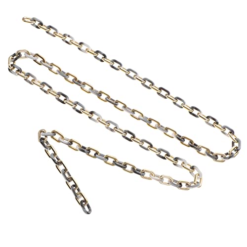 FONDOTIN Acrylkette für Diy Schmuckherstellung Glatte Abgerundete Kette Gold und Marmor für Bastelprojekte Taschen und Kleidung Schmuckzubehör für Kreative Bastler von FONDOTIN