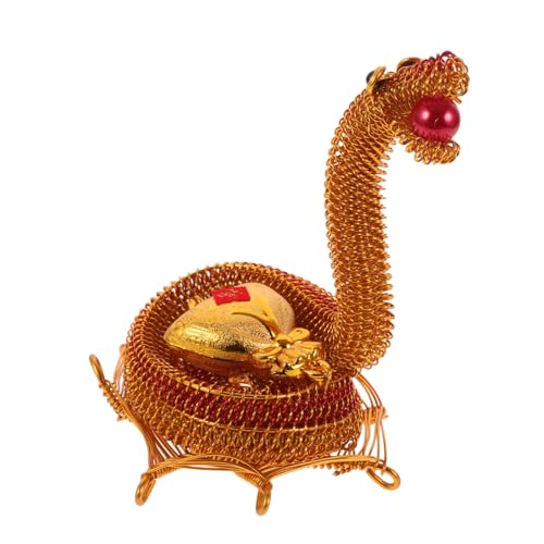 FONDOTIN Aluminium Draht Schlangenfigur Handgefertigt Schlange Deko für Einzigartiges Home Desktop Ornament Glatte Oberfläche Symbolisch für Kraft und Geschenkidee von FONDOTIN