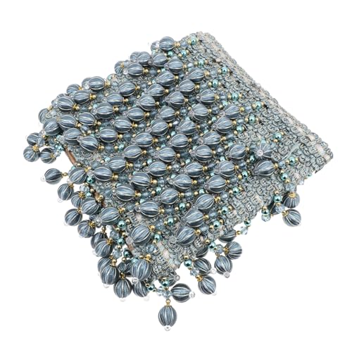 FONDOTIN Bead Fringe Vorhangabschluss Polyester Seidenperlen DIY Dekoration für Gardinen Strapazierfähiger Feiner Geeignet für Zuhause und Schneiderbedarf von FONDOTIN