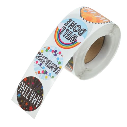 FONDOTIN Belohnungssticker für Rund Motivationsaufkleber Cartoon Aufkleber für Schule und Verhalten Starke Haftung Vielseitig für Etiketten Geschenkverpackung Basteln von FONDOTIN