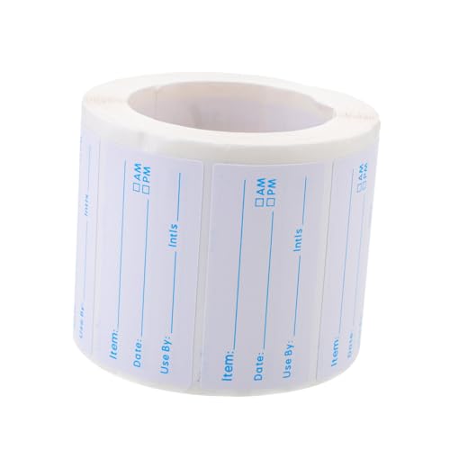 FONDOTIN Beschreibbare Selbstklebende Etiketten Abziehbare Aufkleber mit Dauerhaftem Kleber Wiederverwendbar für Küche Gefrierprodukte Lebensmittelbehälter Leicht zu Reinigen von FONDOTIN