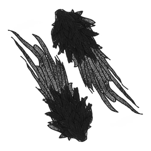 FONDOTIN Bestickte Engelsflügel Applikationen Mehrlagige Schwarze Spitzen Patches zum Aufnähen Dekorative Kleidung Reparieren Flicken DIY Verzierungen für Pullover Jacken Hemden FONDOTIN Bestickte Engelsflügel Applikationen Mehrlagige Schwarze Spitzen Patches zum Aufnähen Dekorative Kleidung Reparieren Flicken DIY Verzierungen für Pullover Jacken Hemden von FONDOTIN