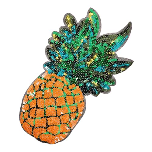 FONDOTIN Bestickter Ananas Pailletten Aufnäher Modischer Großer Kleidung Flicken zum Aufnähen für DIY Hut Jacke Tasche Farbenfroher Kleidung Schmuck und Reparatur Zubehör FONDOTIN Bestickter Ananas Pailletten Aufnäher Modischer Großer Kleidung Flicken zum Aufnähen für DIY Hut Jacke Tasche Farbenfroher Kleidung Schmuck und Reparatur Zubehör von FONDOTIN