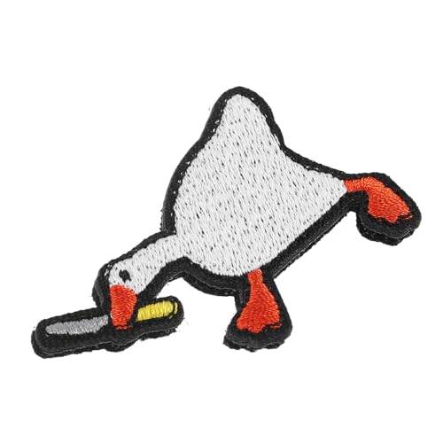 FONDOTIN Bestickter Cartoon Gans Aufnäher Bügelbild Unregelmäßige Form Lustiger Applikationspatch Zum Aufbügeln Für Jeans Jacken DIY Kleidung Dekoration FONDOTIN Bestickter Cartoon Gans Aufnäher Bügelbild Unregelmäßige Form Lustiger Applikationspatch Zum Aufbügeln Für Jeans Jacken DIY Kleidung Dekoration von FONDOTIN