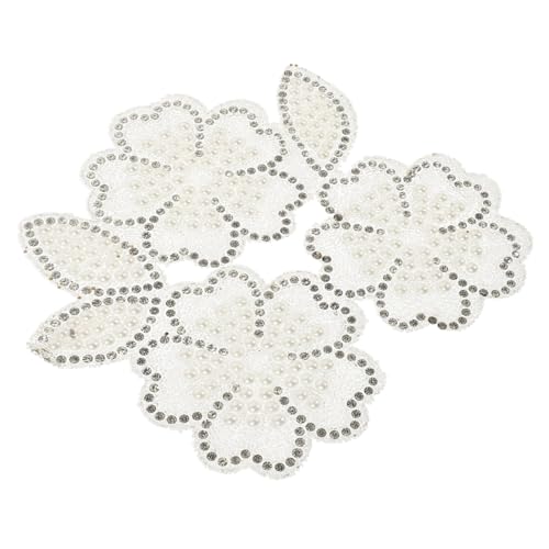 FONDOTIN Blumen Bügelbild Strass Applikation Weiße Blüte DIY Patch Kleidung Reparatur Zubehör für Jacken Rucksäcke und Accessoires FONDOTIN Blumen Bügelbild Strass Applikation Weiße Blüte DIY Patch Kleidung Reparatur Zubehör für Jacken Rucksäcke und Accessoires von FONDOTIN
