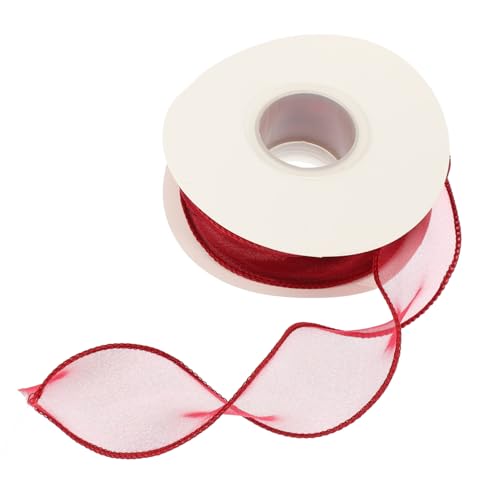 FONDOTIN Breites Fischschwanz organza geschenkband in Weinrot Multifunktionales Zuschneidbares Dekorationsband für DIY blumenarrangements Basteln Geschenkverpackung und Festdeko FONDOTIN Breites Fischschwanz organza geschenkband in Weinrot Multifunktionales Zuschneidbares Dekorationsband für DIY blumenarrangements Basteln Geschenkverpackung und Festdeko von FONDOTIN