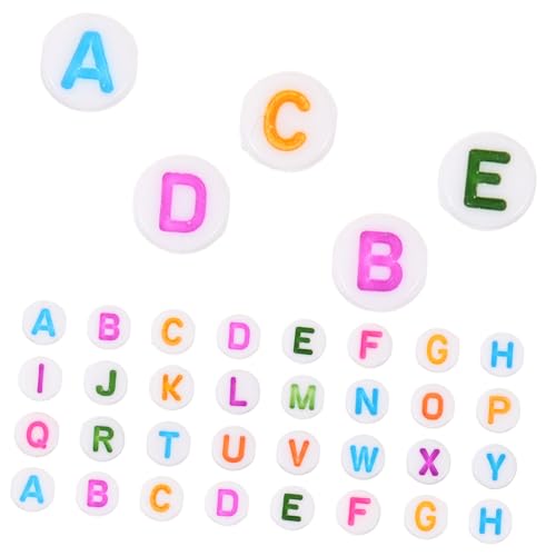FONDOTIN Bunte Buchstabenperlen zum Auffädeln Runde DIY Schmuckperlen für Armbänder Halsketten Vielseitiges Bastelmaterial für Erwachsene und Kreative Alphabetperlen FONDOTIN Bunte Buchstabenperlen zum Auffädeln Runde DIY Schmuckperlen für Armbänder Halsketten Vielseitiges Bastelmaterial für Erwachsene und Kreative Alphabetperlen von FONDOTIN