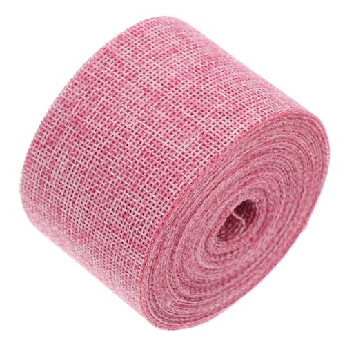 FONDOTIN Bunte Dekoband Handgefertigt Strapazierfähig Geschenkband für Bouquets Party Geschenkverpackung Schleifen Basteln Rosa Baumwollimitat von FONDOTIN