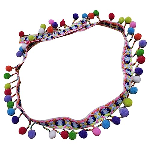 FONDOTIN Bunte Pom Pom Borte mit Großen Bommel Langlebige Fransenverzierung für DIY Nähen Vorhänge Kissen Kleidung Vielseitig Einsetzbar für Kreative Bastelprojekte FONDOTIN Bunte Pom Pom Borte mit Großen Bommel Langlebige Fransenverzierung für DIY Nähen Vorhänge Kissen Kleidung Vielseitig Einsetzbar für Kreative Bastelprojekte von FONDOTIN