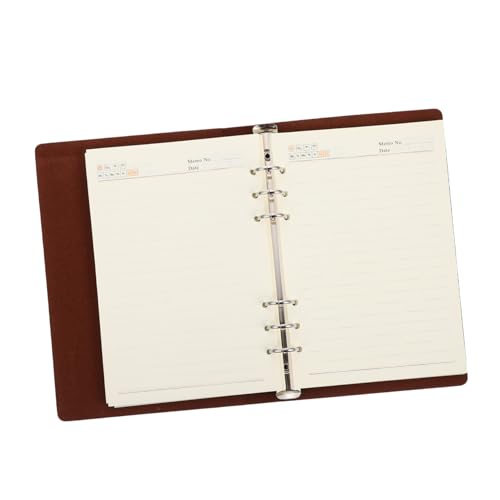 FONDOTIN Business Planner PU Leder Notizbuch mit Abnehmbaren Blättern Dickes Nachfüllbares Büro Notizbuch für Meetings Liniert Leicht Langlebig Geeignet für Berufstätige und Studenten von FONDOTIN