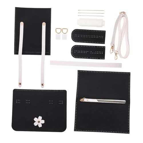 FONDOTIN DIY Handgenähtes PU Ketten taschenherstellungsset Materialset für Kleine Quadratische Schulter Umhängetaschen Leichtes DIY Bag Knitting Kit für Damen Tragbares Nähzubehör für von FONDOTIN