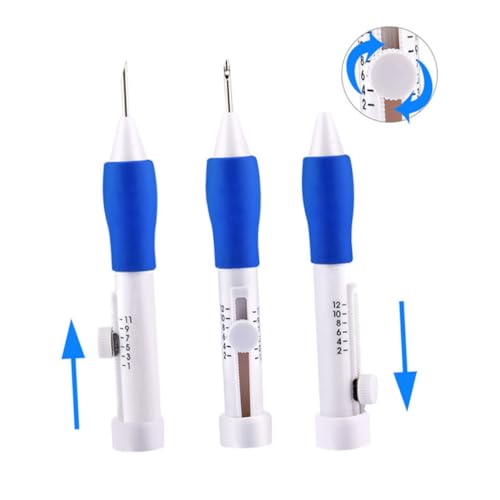 FONDOTIN DIY Punch Needle Stickerei für Anfänger Einstellbares Stickwerkzeug mit Komfortablem Griff Langlebig für Textilien Wie Kissen Vorhänge Kleidung und Kreative Handarbeiten von FONDOTIN