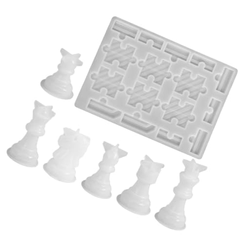 FONDOTIN DIY Schachfiguren Silikonform Teilig mit Schachbrett Gießform für Kreative Flexible Epoxidharz Schachmoulds Einfach zu Reinigen für Familien und Schachliebhaber FONDOTIN DIY Schachfiguren Silikonform Teilig mit Schachbrett Gießform für Kreative Flexible Epoxidharz Schachmoulds Einfach zu Reinigen für Familien und Schachliebhaber von FONDOTIN