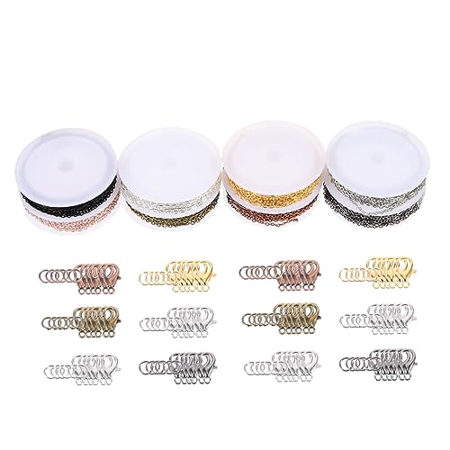 FONDOTIN DIY Schmuckset mit Ketten Öffnungsringen und Lobster Clips Farben für und Armbänder Langlebig und Sicher für Kreative Schmuckherstellung FONDOTIN DIY Schmuckset mit Ketten Öffnungsringen und Lobster Clips Farben für und Armbänder Langlebig und Sicher für Kreative Schmuckherstellung von FONDOTIN