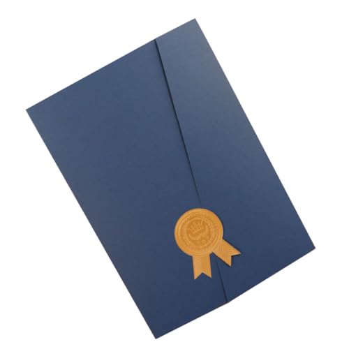 FONDOTIN Dekorativer Zertifikatshalter Klassisches Design Robuste Urkundenhülle Praktisch für Abschluss und Auszeichnungsurkunden Büro und Zuhause Geeignet Dunkelblau FONDOTIN Dekorativer Zertifikatshalter Klassisches Design Robuste Urkundenhülle Praktisch für Abschluss und Auszeichnungsurkunden Büro und Zuhause Geeignet Dunkelblau von FONDOTIN