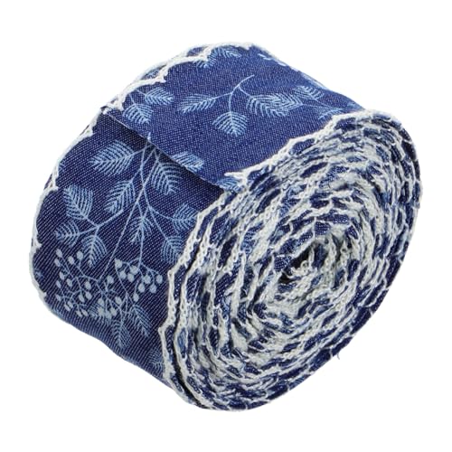 FONDOTIN Denimband mit Spitzenrand Vielseitiges Jeansstoff Band für Diy Bekleidungs und Schuhdekorationen für Haarschleifen und Kopfband Breit Yards FONDOTIN Denimband mit Spitzenrand Vielseitiges Jeansstoff Band für Diy Bekleidungs und Schuhdekorationen für Haarschleifen und Kopfband Breit Yards von FONDOTIN