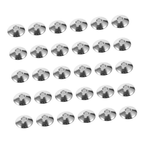 FONDOTIN Edelstahl Spacer Perlen Robust Langlebig DIY Schmuckherstellung Armband Perlen für Halsketten Bastelperlen Auffädeln Kleine Metallperlen Zubehör von FONDOTIN