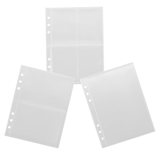FONDOTIN Ersatzseiten Halbtransparent Seidenmatt Einseitig Fächer Lose Sammelkarten Hüllen Praktisch Schutz für Fotos Postkarten von FONDOTIN