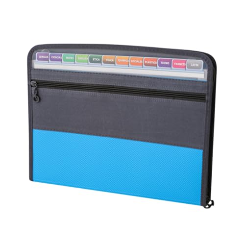 FONDOTIN Fächer Erweiterbare Dokumententasche Tragbare Ordnungsmappe mit Reißverschluss Leichtes Design für Büro Schule und Zuhause Vielseitiger Datei Organizer mit Zufällige Farbe von FONDOTIN