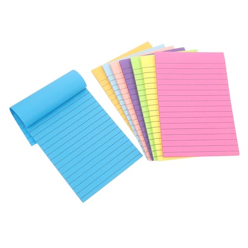 FONDOTIN Farben Memo Pads mit Selbstklebende Notizzettel Wiederablösbare Haftnotizen für Bürobedarf Buntes Schreibwaren Praktische Klebezettel für Schule und Arbeit von FONDOTIN